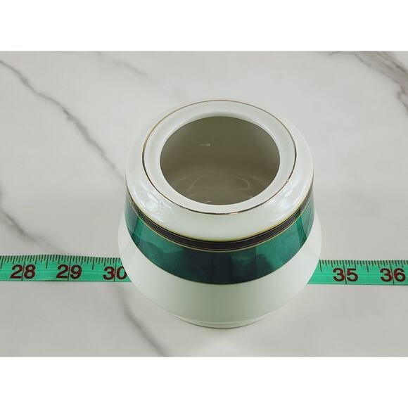 Retroneu Sugar Bowl w/ Lid Jade Garland 3 1/2" Fine China 90's #3020 Pattern - Picture 14 of 14